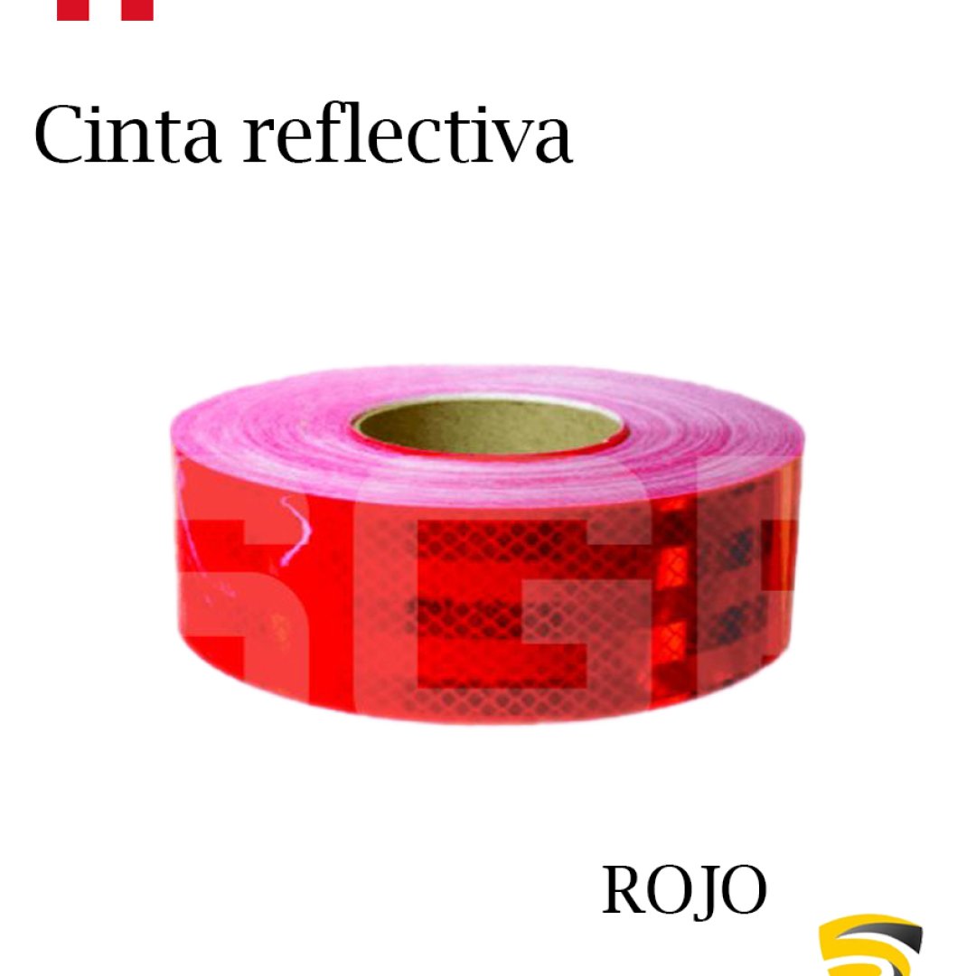 Cinta reflectiva roja